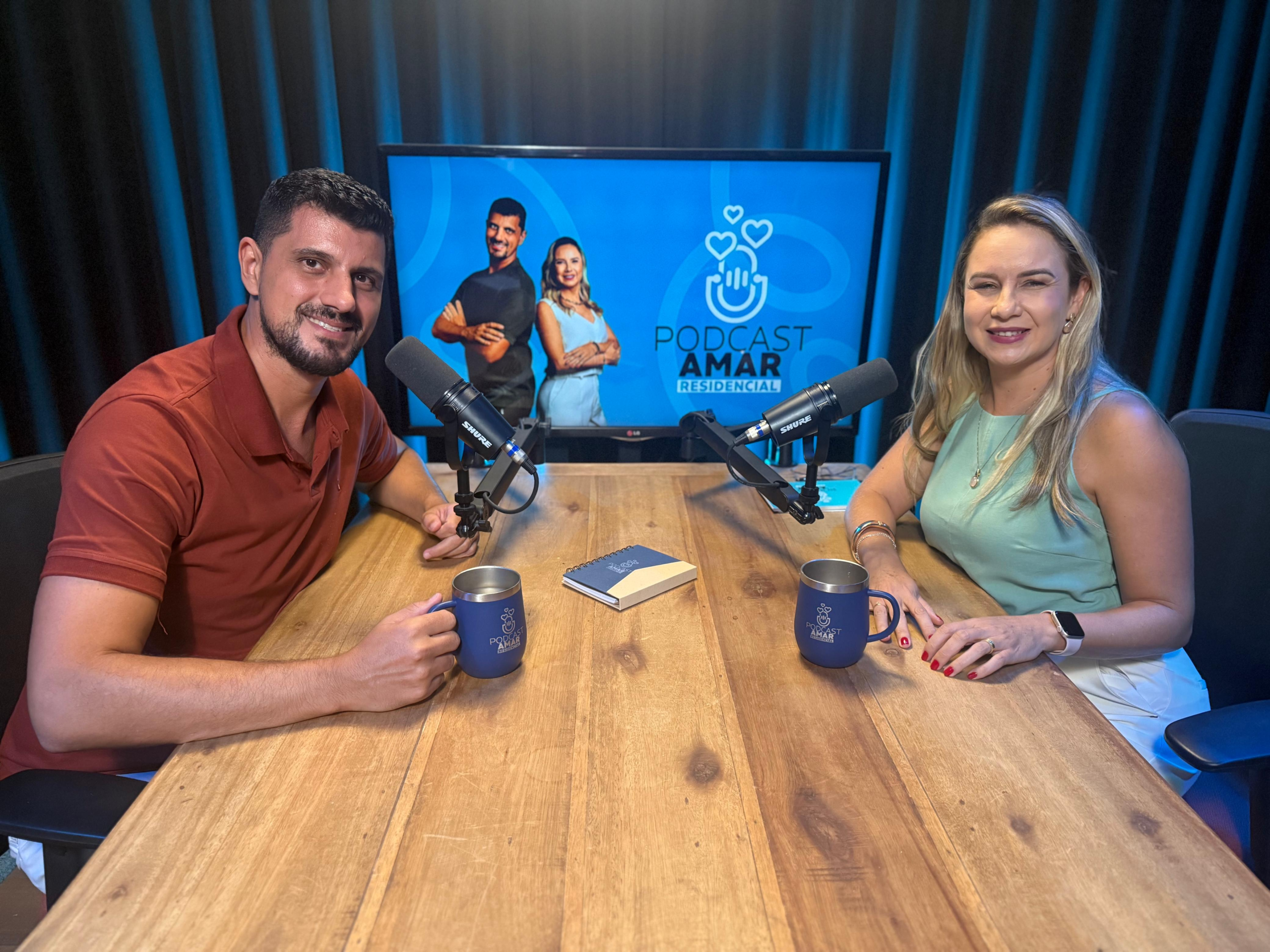 Podcast Amar Residencial em estúdio